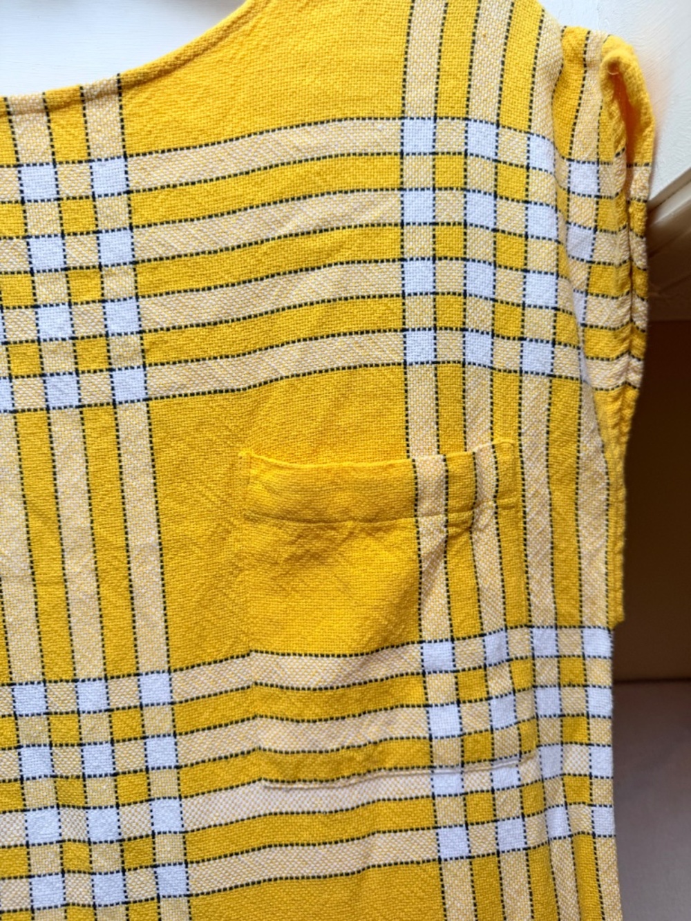 Vintage Late 80s Early 90s Esprit Plaid Drop Waist Dress Size Medium - Picture 2 of 11